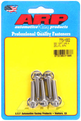 ARP 770-1002 Metric Thread Bolt Kit M6 x 1.00 x 25 12pt SS bolts Photo-1 