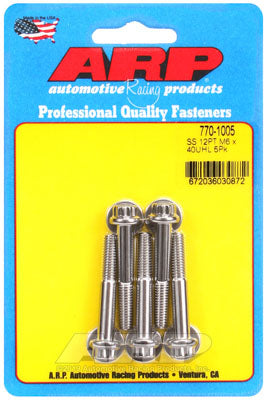 ARP 770-1013 Metric Thread Bolt Kit M6 x 1.00 x 80 12pt SS bolts