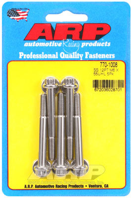 ARP 770-1013 Metric Thread Bolt Kit M6 x 1.00 x 80 12pt SS bolts