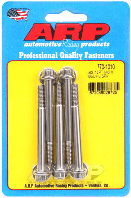 ARP 770-1013 Metric Thread Bolt Kit M6 x 1.00 x 80 12pt SS bolts