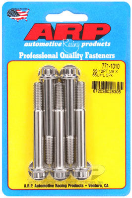 ARP 771-1010 Metric Thread Bolt Kit M8 x 1.25 x 65 12pt SS bolts Photo-1 