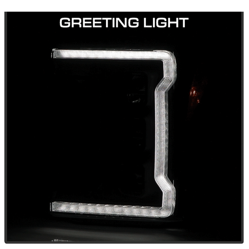 Spyder 17-19 Ford F-250/F-350/F-450 High-Power LED Headlights - Black (PRO-YD-FS17LEDAP-SEQSBGR-BK)