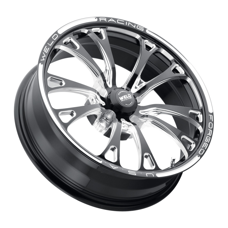 Weld V-Series 1-Piece 17x4.5 / 5x120 BP / 2.25in. BS Polished Wheel - Non-Beadlock