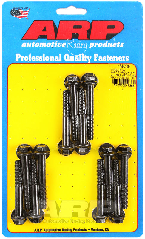 ARP Ford 351W w/Edelbrock RPM air gap hex intake manifold bolt kit