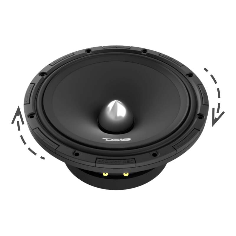 DS18 PROJECT360 8in Mid-High 100.2 dB Bullet Loudspeaker 300W RMS 8-Ohm Rotating Recone Design