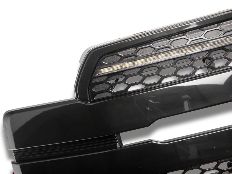Raxiom 18-20 Ford F-150 CXR Series LED Upper Replacement Grille with White DRL- Black