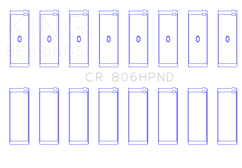 King Engine Bearings Chrysler 361ci/383ci (Size 0.20) Performance Rod Bearing Set