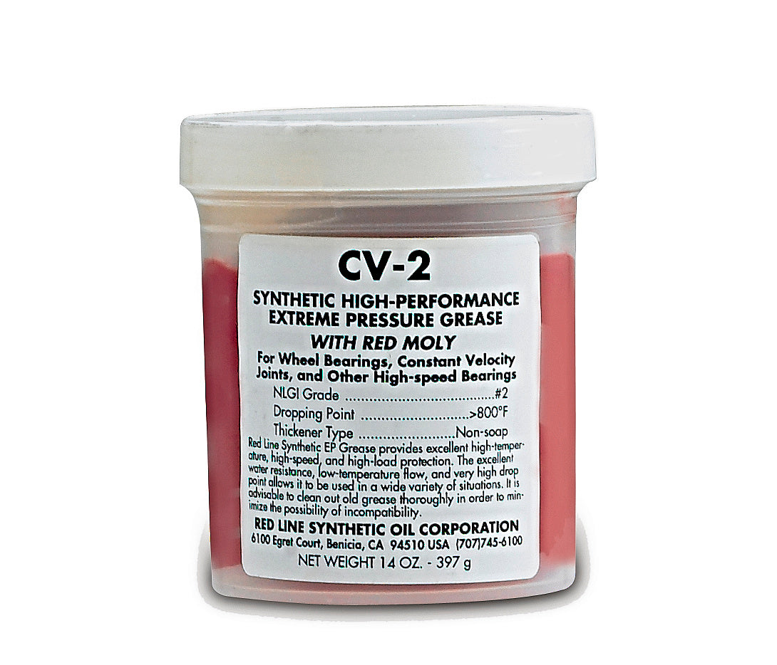 RED LINE OIL 80401 Grease With Moly CV-2 0.397 Kg (14 oz jar) Photo-1 