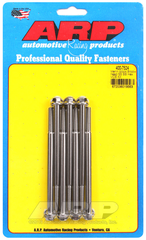 ARP Merlin block, Brodix head BB  hex valve cover bolt kit