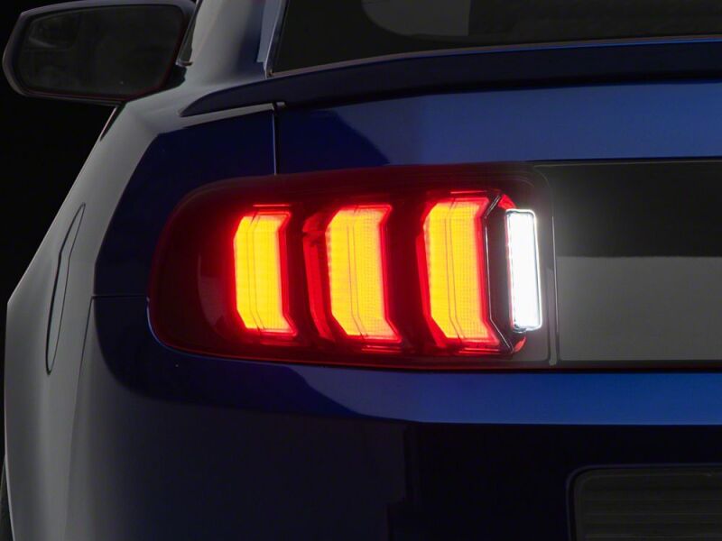 Raxiom 13-14 Ford Mustang CXR Series LED Tail Lights- Black Housing- Smoked Lens