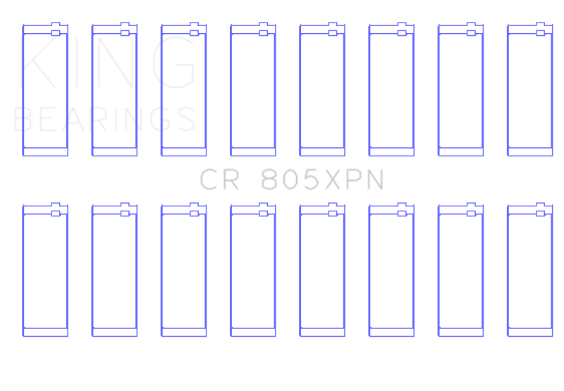 King Chrysler 273/277/301/303/313/318/326/340ci (Size 020) Performance Rod Bearing Set
