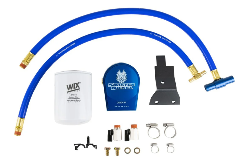 Sinister Diesel 03-07 Ford 6.0L Ford Powerstroke Coolant Filtration System w/ Wix Filter