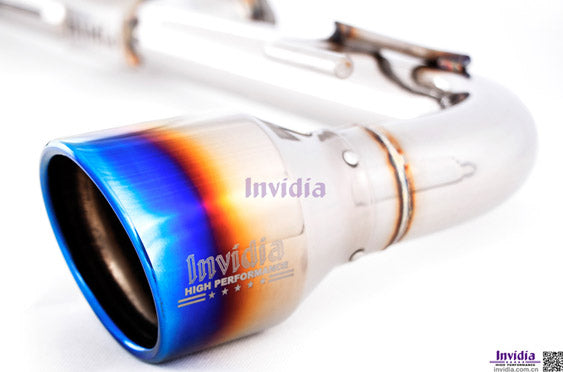 INVIDIA HS09GF6G3T Q300 catback 3" with resonator for VW Golf 6 GTI, Scirocco R (titanium tips) Photo-4 