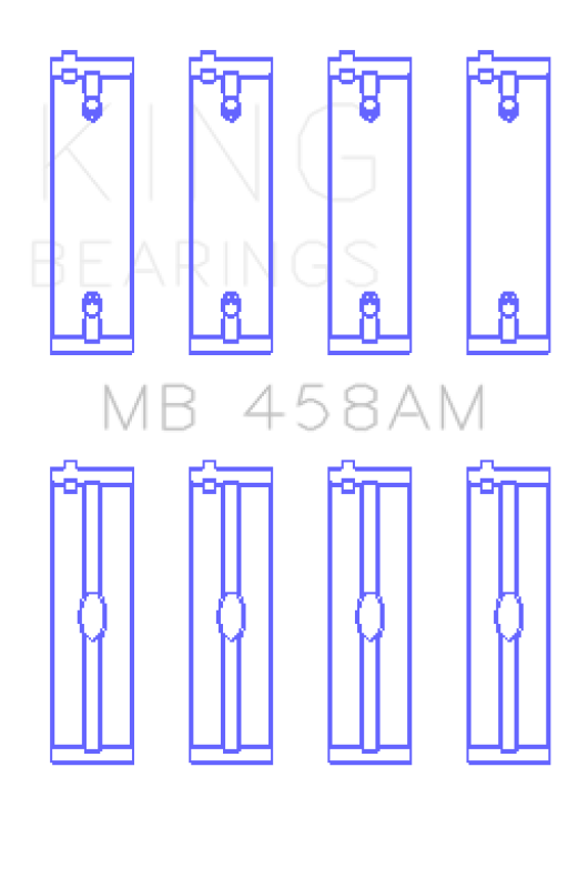 King Engine Bearings Mitsubishi 181CI 3.0L 6G72 V6 (Size 0.5) Main Bearing Set