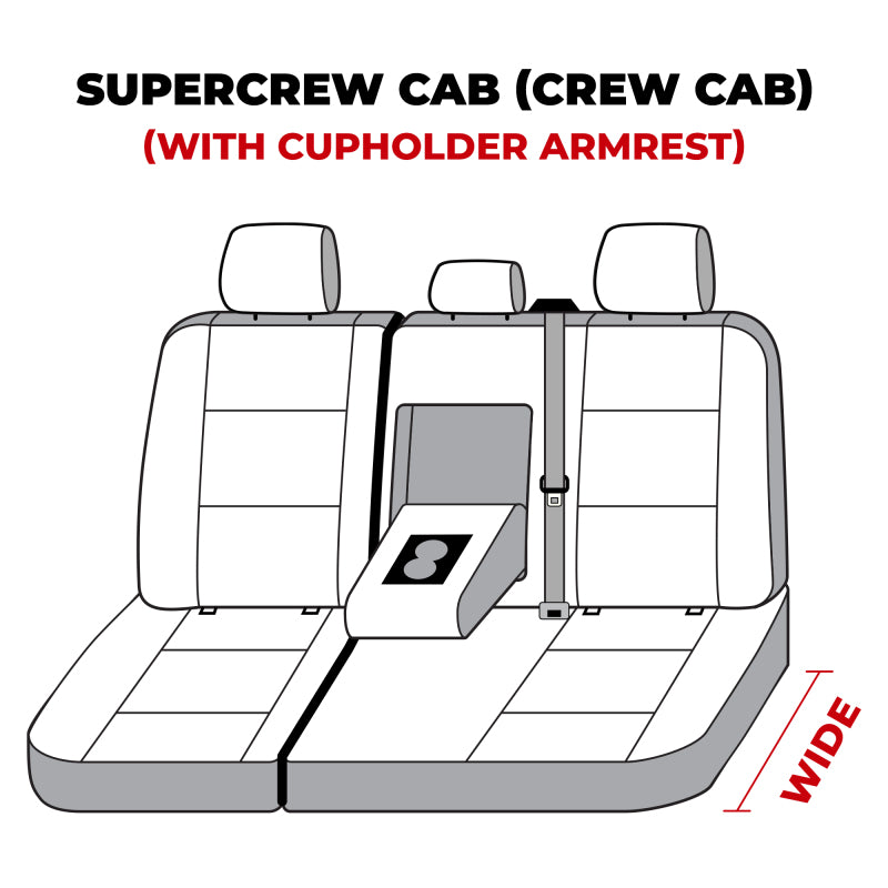Covercraft 21-24 Ford F-150 Waterproof Polyester SeatSaver Custom Second Row Seat Covers - Grey