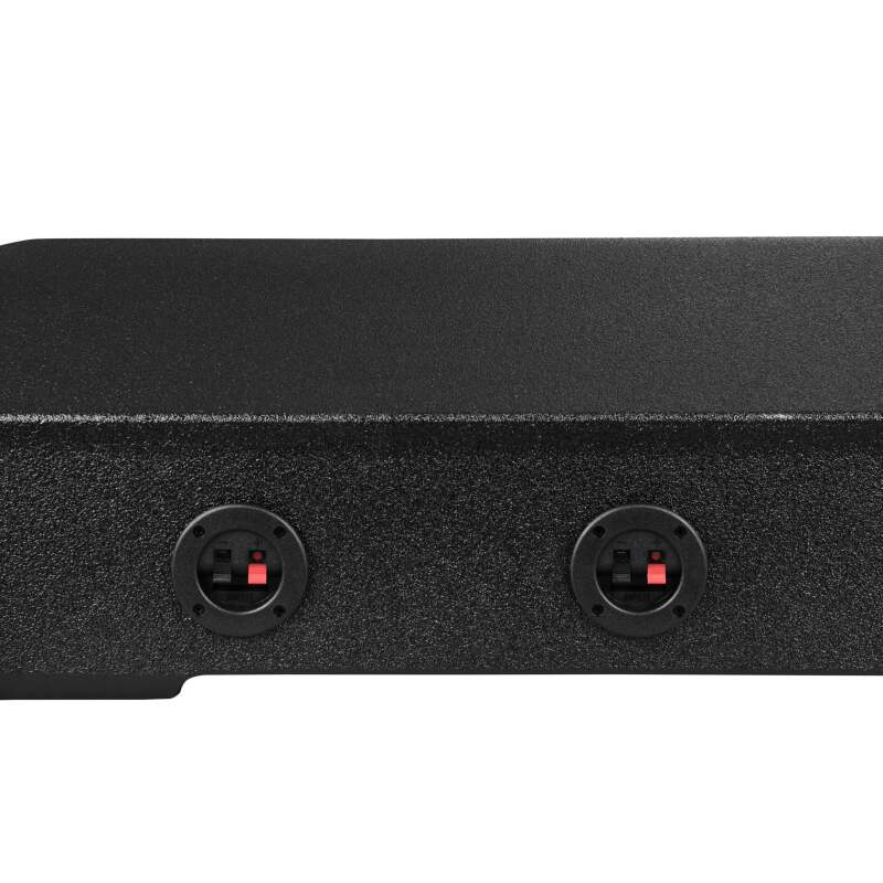 DS18 4 x 8in Forward Firing Underseat Ported Box Subwoofer Enclosure -Black Spray Liner Paint Finish