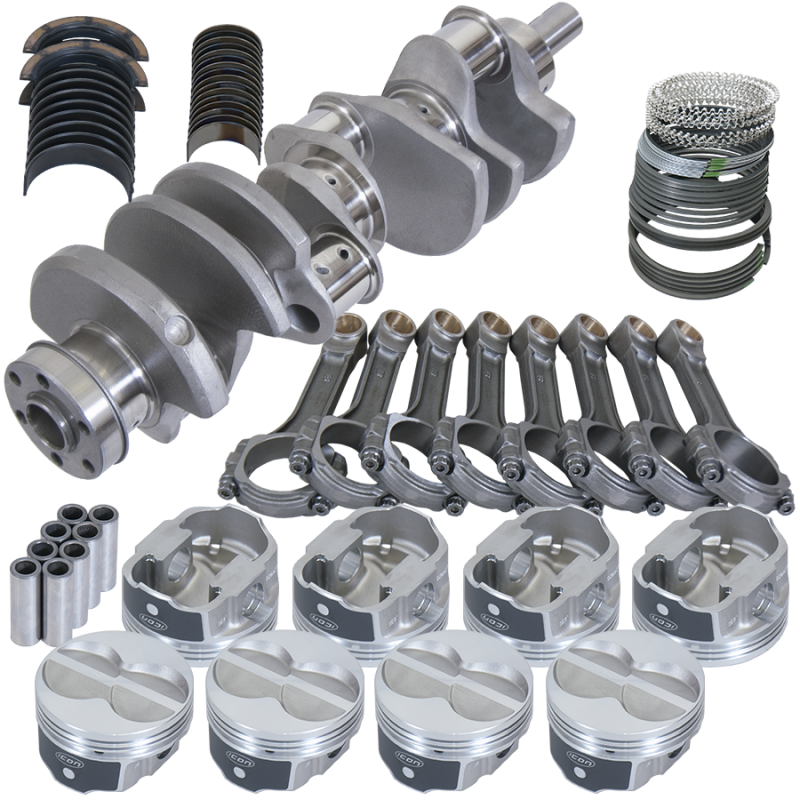 Eagle Ford 351W 4.000in Crank 6.200in I-Beam Rods -11cc Flat Top 4.060in Pistons Rotating Assembly