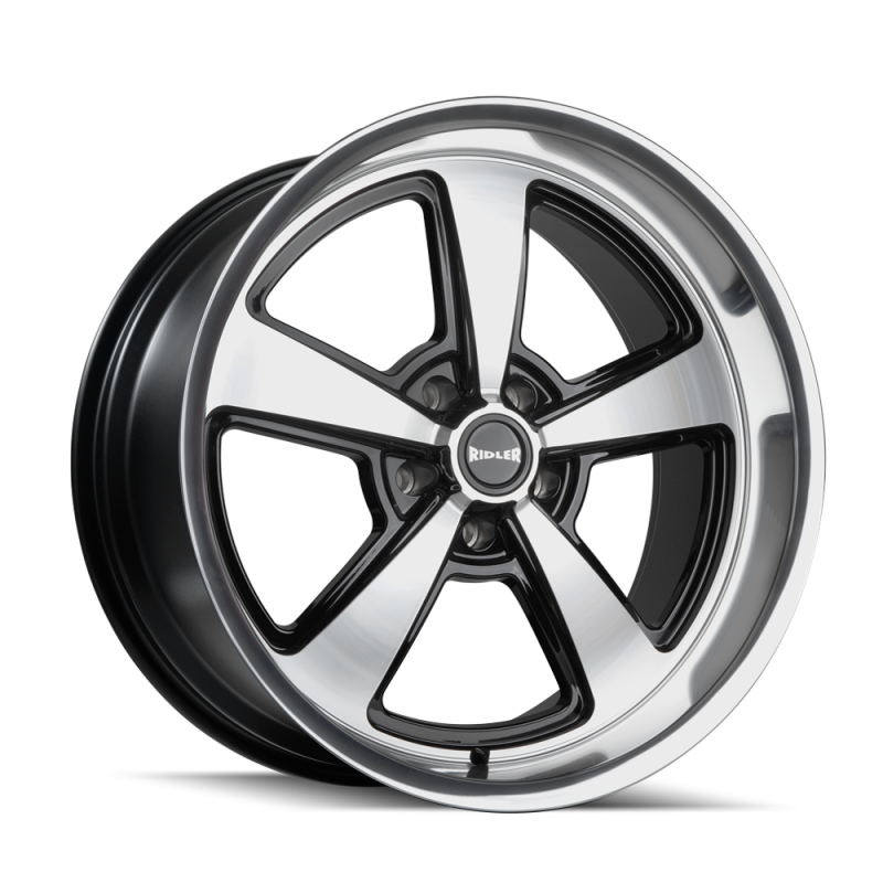 Ridler 652 20x8.5 / 5x127 BP / 0mm Offset / 83.82mm Hub Gls Blk w/ Diamond Cut Face & Lip Wheel