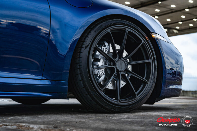 Vossen x Champion RS92 20x9.5 / Centerlock / ET50 - Satin Black Wheel - (991 GT3RS - Front)