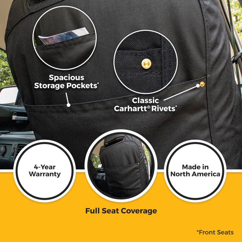 Covercraft 24-25 Toyota Tacoma Carhartt Super Dux SeatSaver Second Row Custom Seat Cover - Black
