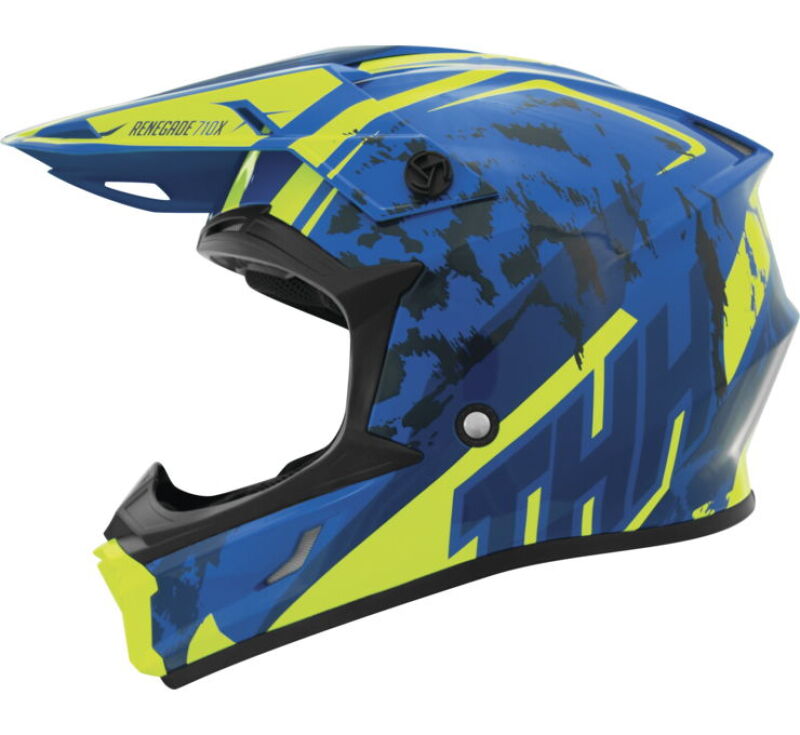 THH Helmets T710XR Renegade Blue/Yellow Youth - Small