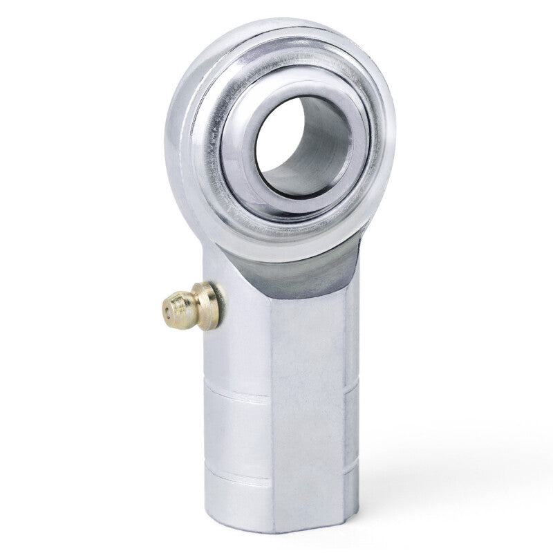 QA1 C Series 2-Pc Rod End - Female/Left Hand - 14mm Bore x M14x2.0 w/Zerk - Carbon Steel