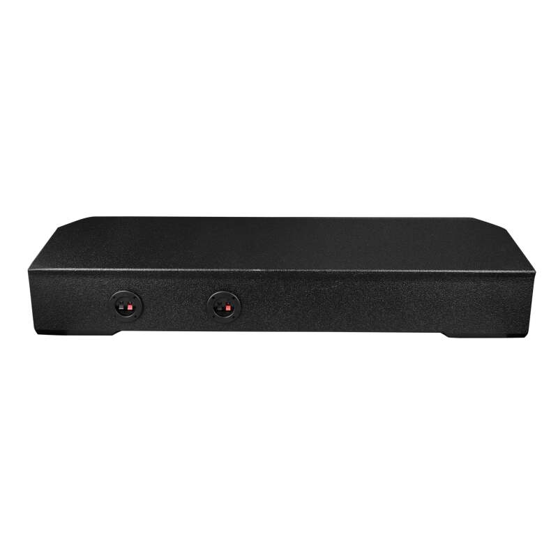 DS18 4 x 8in Forward Firing Underseat Ported Box Subwoofer Enclosure -Black Spray Liner Paint Finish