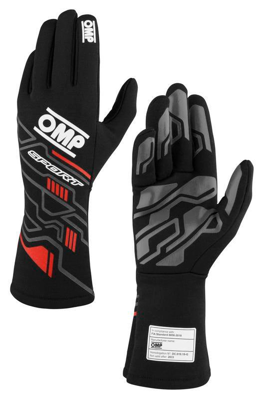 OMP SPORT GLOVES FIA 8856-2018 MY2025 NAVY BLUE / CYAN SZ M