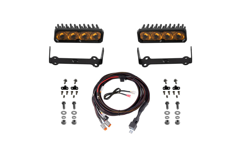 Diode Dynamics 2014-2024 Toyota 4Runner SS6 Max LED Kit Yellow Driving 3000K