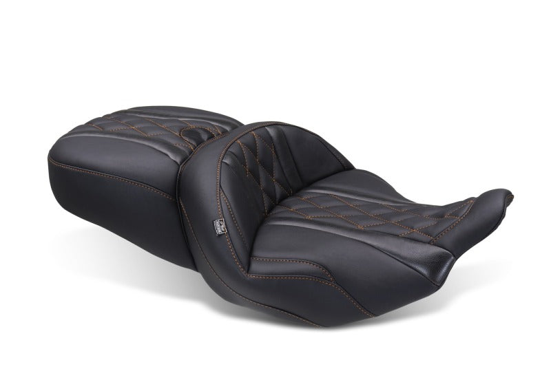 Mustang 23-25 Harley CVO Road Glide (ST) Super Touring Deluxe Diamond One-Piece, 2 UP Black