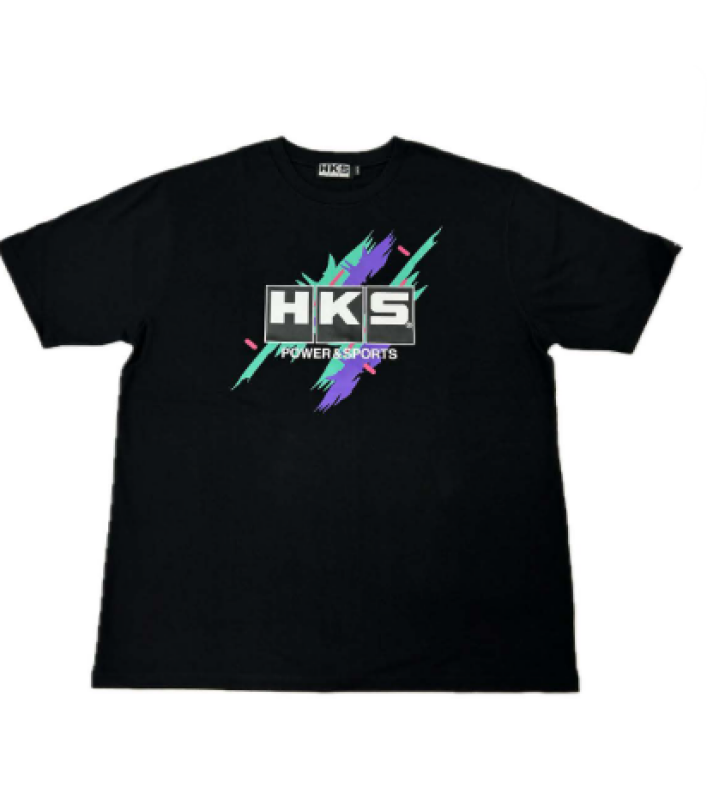HKS T-SHIRT SUPER RACING v2 BLACK L