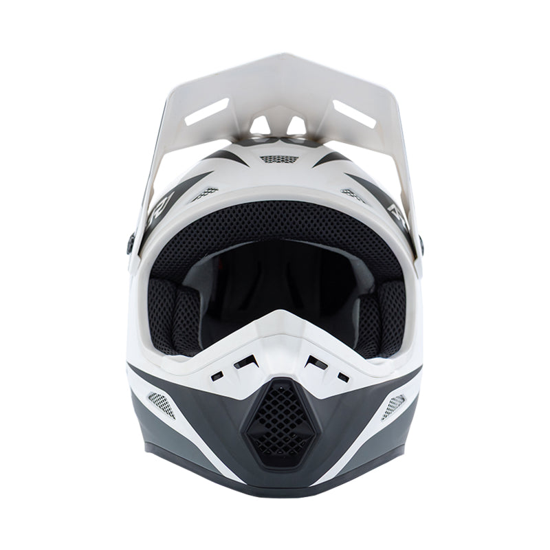 Answer 26 AR1 Mototown Helmet Glossy White/Grey/Black Youth - Large