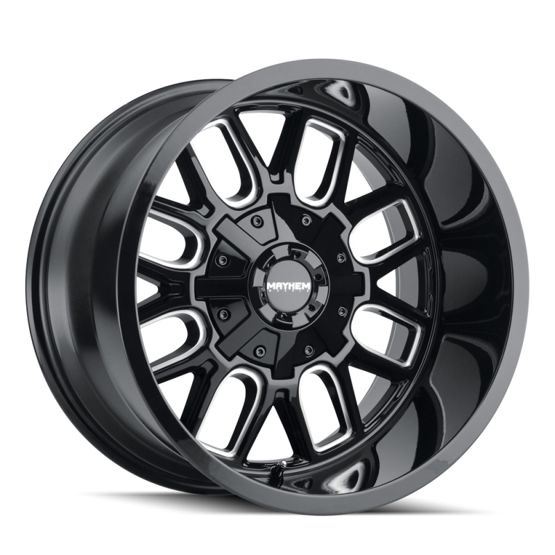 Mayhem 8107 Cogent 20x9 / 8x170 BP / 0mm Offset / 125.2mm Hub Gloss Black Milled Wheel