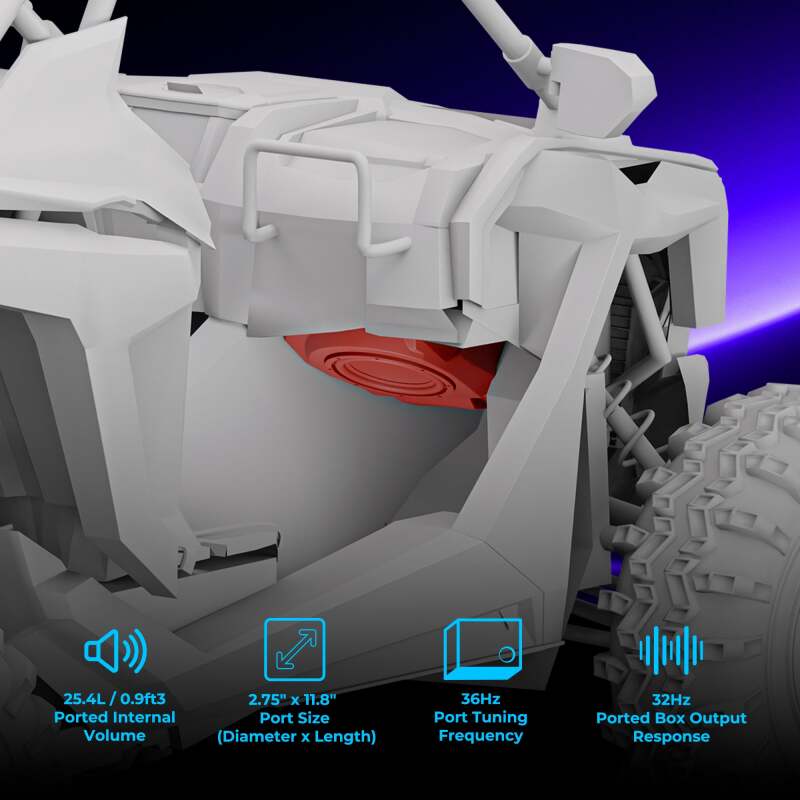 DS18 RZR Pro 20-24 Under Dashboard Subwoofer Enclosure 1 x GEN-X104DCF Included IP65 OEM Fit