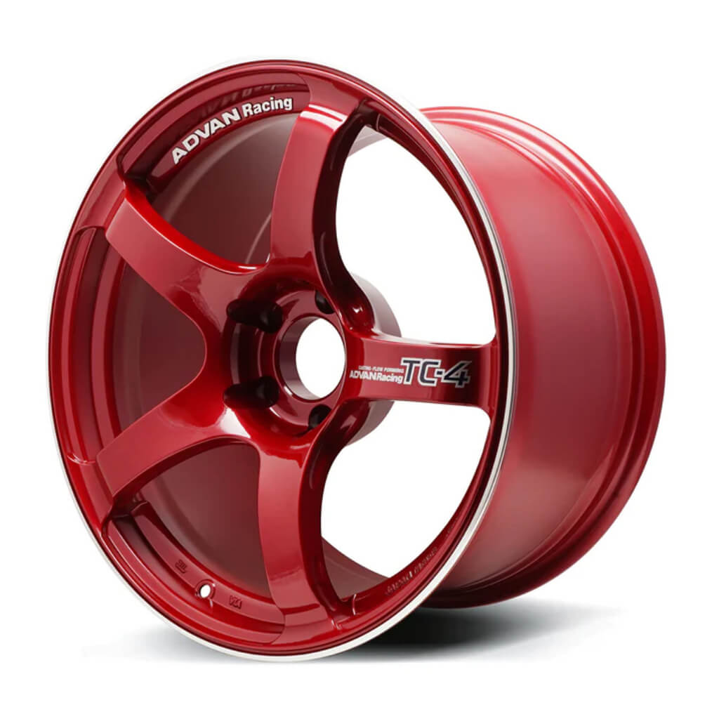 ADVAN YAD8J38WR Wheel V3556 TC4 18X9.5 ET38 5-120 RACING CANDY RED (NO RING) Photo-1 