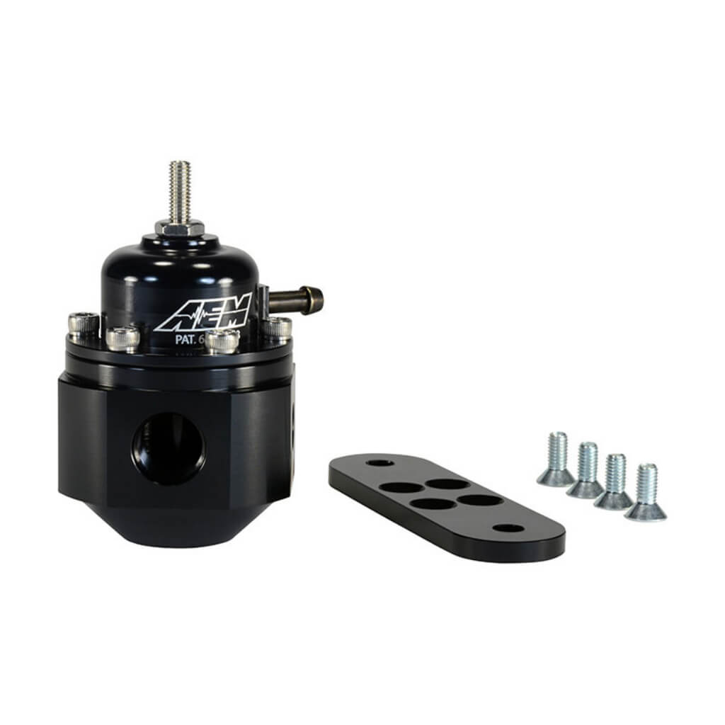 AEM 25-302BK Fuel Pressure Regulator 20-150 psi Black Anodized Universal Photo-1 