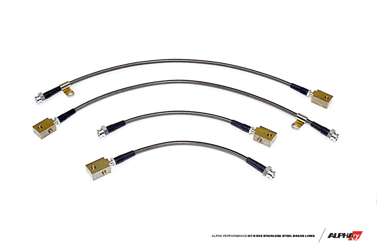 AMS ALP.07.01.0001-2 Race Style Stainless Steel Brake Lines NISSAN R35 GT-R Photo-1 
