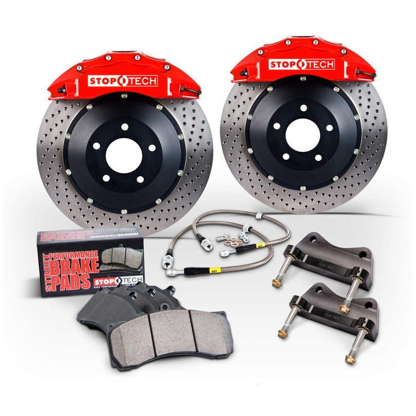 STOPTECH 83.260.6700.71 BBK 2PC ROTOR, FRONT SLOTTED 355X32/ST60 RED DODGE VIPER '96-00 Photo-1 