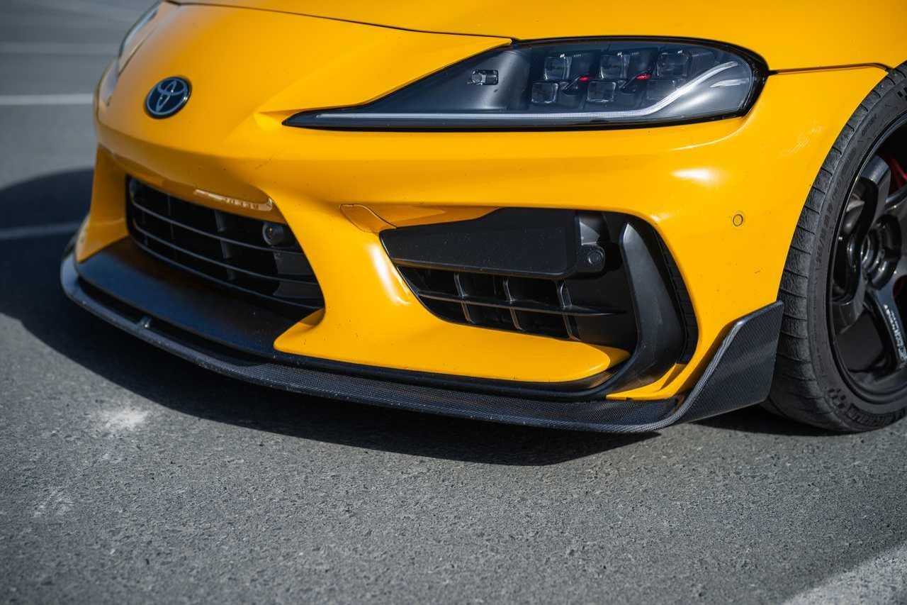 Yellow TOYOTA SUPRA GR with an aerodynamic body kit | ATOMIC-SHOP