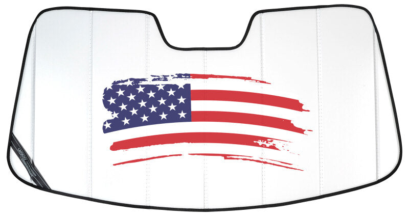 Covercraft 25-26 Mercedes-Benz Sprinter American Flag UVS100 Premier Custom Sunscreen-Centered Logo
