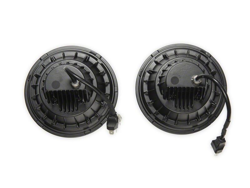 Raxiom 07-18 Jeep Wrangler JK Axial Series Quatro LED Headlights- Black Housing- Clear Lens