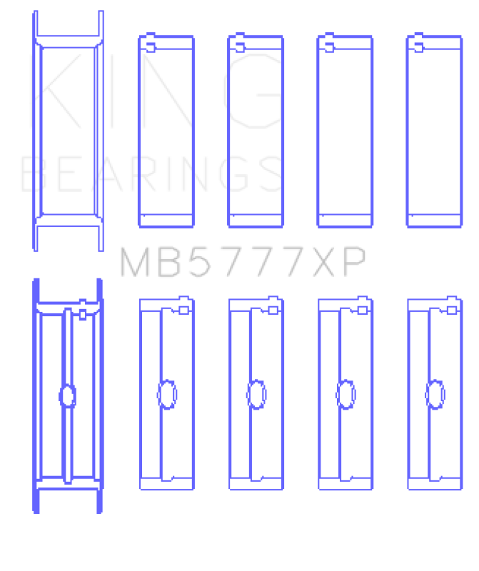 King Engine Bearings Dart LS Next Block (Size STDX) Performance Main Bearing Set