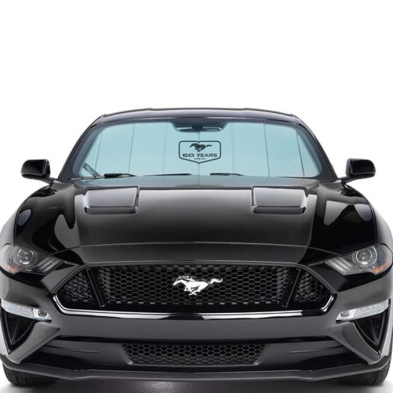 Covercraft 15-23 Ford Mustang Coupe Convertible UVS100 Sunscreen w Mustang 60 Yrs Logo