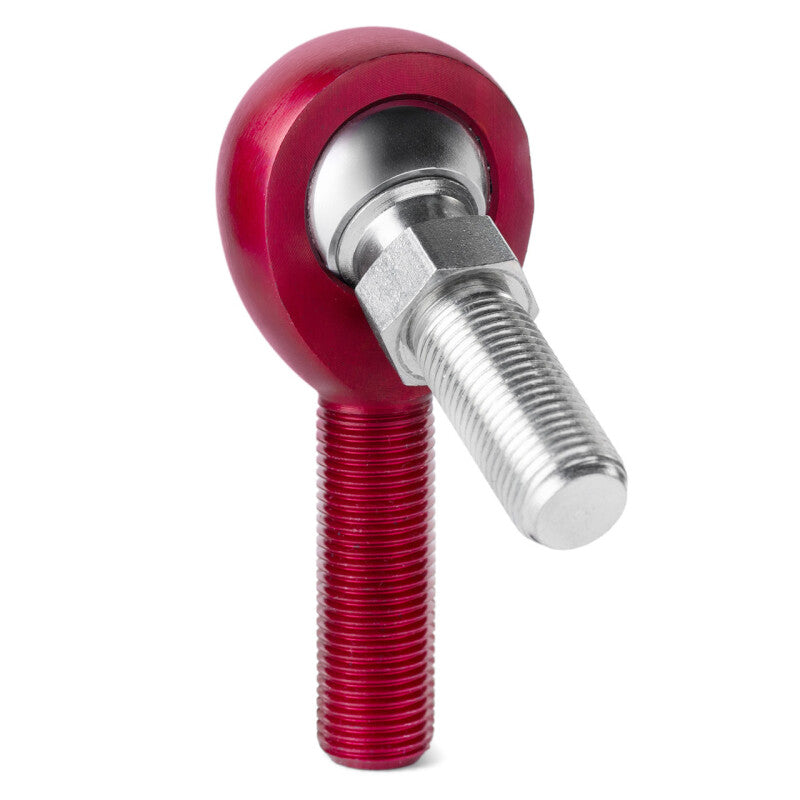 QA1 A Series Endura Rod End - Male/Right Hand - .5in Bore x 1/2-20 w/Stud - Red Aluminum