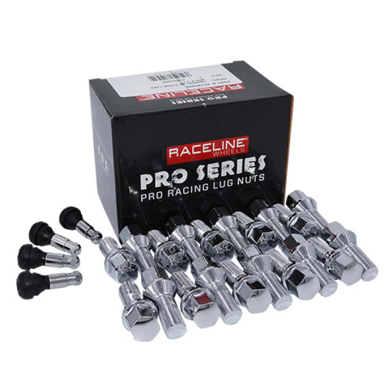 Raceline 14x1.25 1.1in Chrome Lug Bolts (Set of 20)