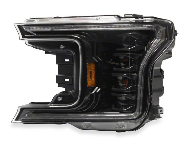 Raxiom 18-20 Ford F-150 CXR Series LED Headlights with Amber DRL- Black Housing- Clear Lens