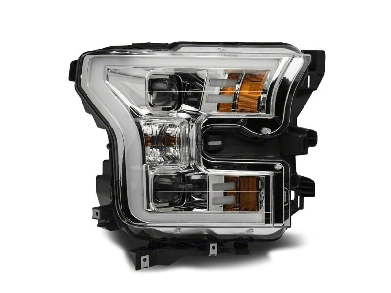 Raxiom 15-17 Ford F-150 Projector Headlights with LED Accent- Chrome Housing- Clear Lens