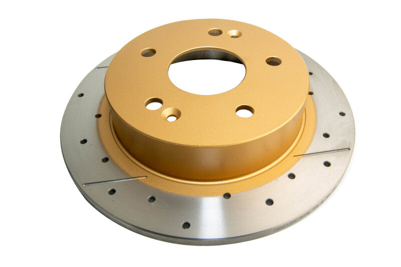 DBA 97-01 Acura Integra Type R Rear Drilled & Slotted Rotor (w/Gold Hat)