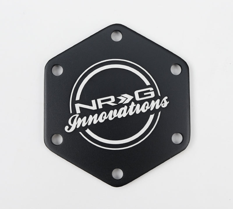 NRG Carbon Fiber w/ Green Texalium Fabrics Horn Delete Button Circular Logo Front/ Back