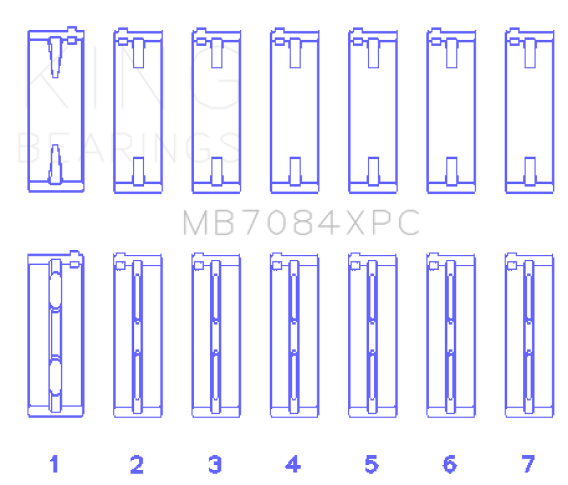 King Toyota 2JZGE/2JZGTE 24V 3.0L pMaxKote Performance Main Bearing Set - Size STDX